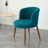 HKM-799955 Low Back All-Inclusive Stretch Dining Chair Cover - Modern Semi-Arc Design in Various Colors