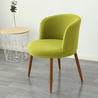 HKM-799955 Low Back All-Inclusive Stretch Dining Chair Cover - Modern Semi-Arc Design in Various Colors