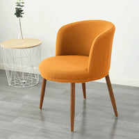 HKM-799955 Low Back All-Inclusive Stretch Dining Chair Cover - Modern Semi-Arc Design in Various Colors