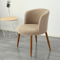 HKM-799955 Low Back All-Inclusive Stretch Dining Chair Cover - Modern Semi-Arc Design in Various Colors