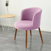 HKM-799955 Low Back All-Inclusive Stretch Dining Chair Cover - Modern Semi-Arc Design in Various Colors