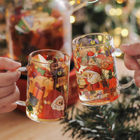 HKM-800019 Creative Snowman Glass Cup for the Holidays - High Temperature Resistant Drinkware