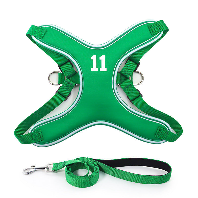 HKM-800083 Pet Chest Strap for Small and Medium Dogs - Comfortable Polyester Vest with Adjustable Rope