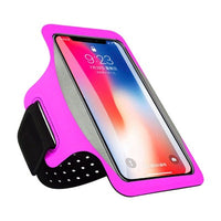 HKM-800147 Running Sport Phone Armband Case - Waterproof PVC, Touchscreen, Fits Phones Up to 6.8'', Sweatproof and Washable, Card Slot Included