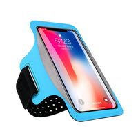 HKM-800147 Running Sport Phone Armband Case - Waterproof PVC, Touchscreen, Fits Phones Up to 6.8'', Sweatproof and Washable, Card Slot Included