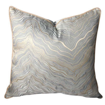 HKM-800275 European-Inspired Stripe Cushion with PP Cotton Filling - Multiple Colors Available