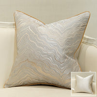 HKM-800275 European-Inspired Stripe Cushion with PP Cotton Filling - Multiple Colors Available