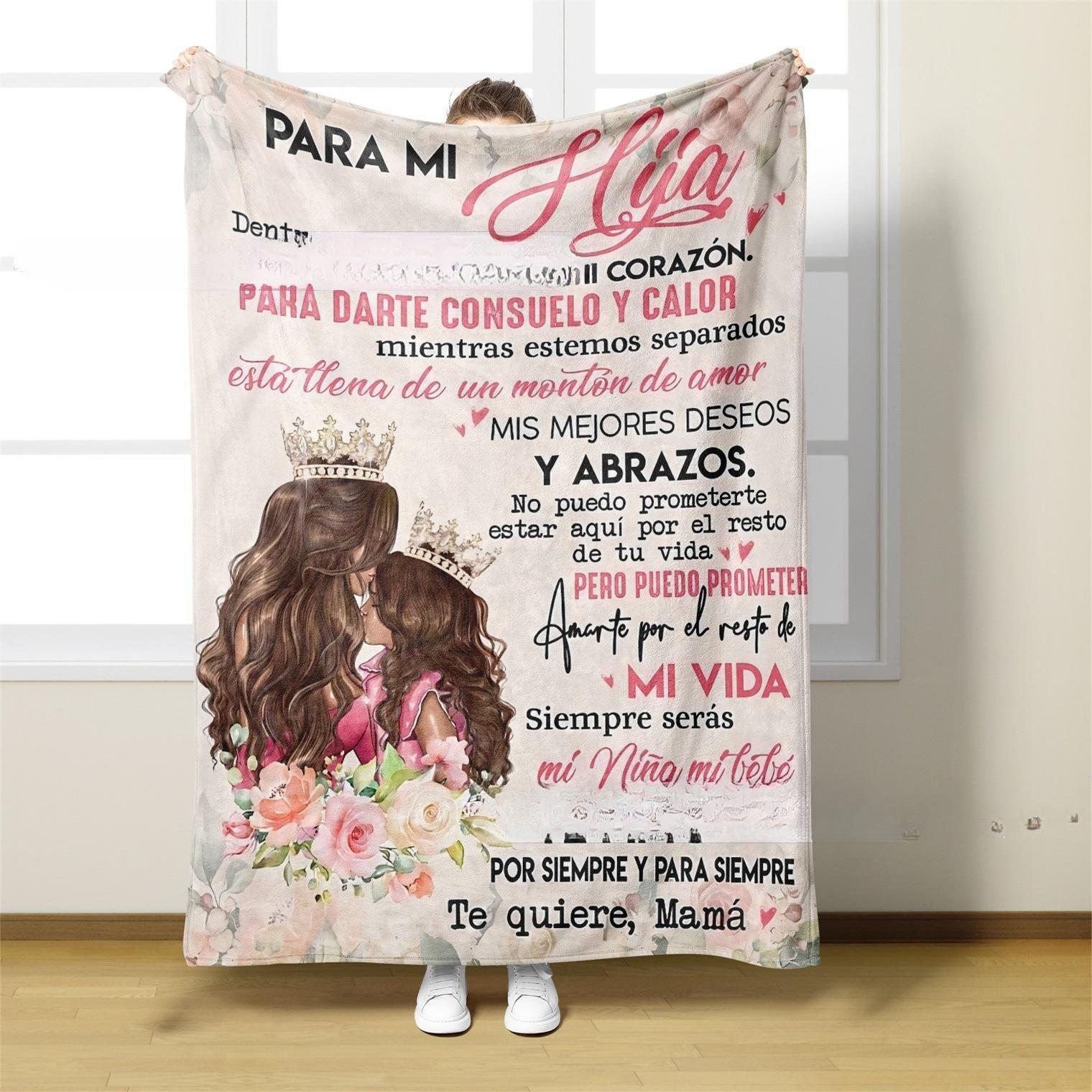 HKM-800723 Soft Polyester Envelope Letter Blanket for Bedroom - Multiple Sizes Available