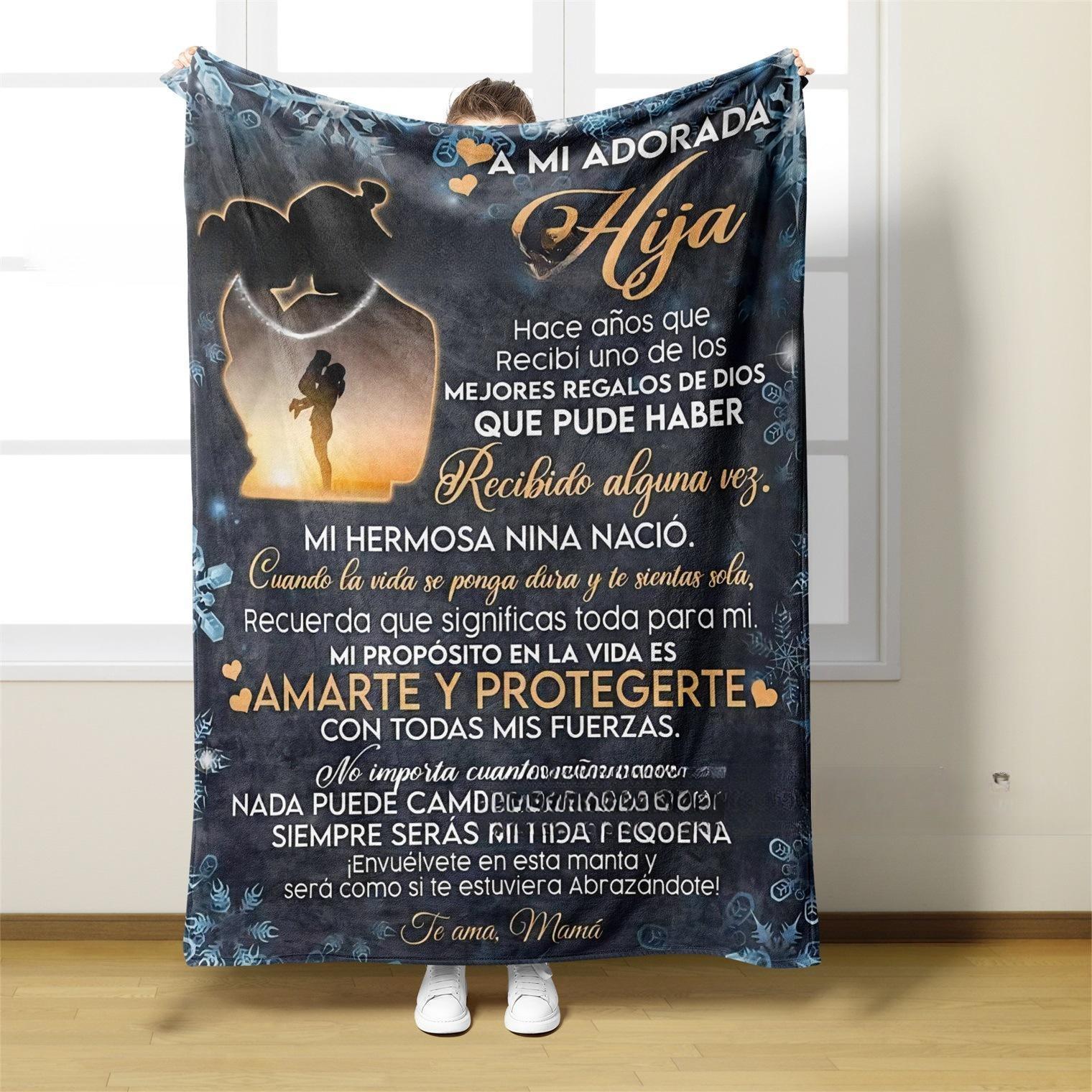 HKM-800723 Soft Polyester Envelope Letter Blanket for Bedroom - Multiple Sizes Available