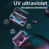 HKM-800787 Wireless Bluetooth Headset with Touch Power Display, Stereo Sound, Dual Ear Functionality, and Voice Control