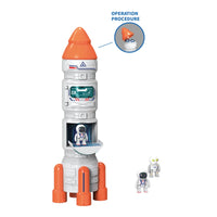 HKM-800851 Educational Space Exploration Shuttle Toy with Sound & Music for Kids, Building Blocks Set for Ages 2-7