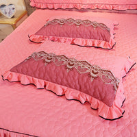 HKM-800851 Lace Quilted Thickened Single Pillowcase - Polyester 48cmx74cm in Multiple Colors
