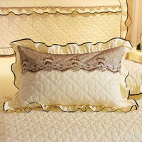 HKM-800851 Lace Quilted Thickened Single Pillowcase - Polyester 48cmx74cm in Multiple Colors