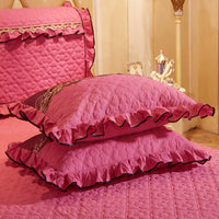 HKM-800851 Lace Quilted Thickened Single Pillowcase - Polyester 48cmx74cm in Multiple Colors