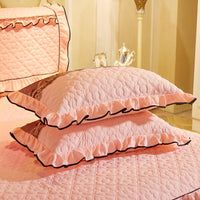 HKM-800851 Lace Quilted Thickened Single Pillowcase - Polyester 48cmx74cm in Multiple Colors