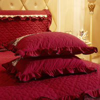 HKM-800851 Lace Quilted Thickened Single Pillowcase - Polyester 48cmx74cm in Multiple Colors