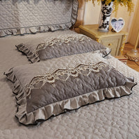 HKM-800851 Lace Quilted Thickened Single Pillowcase - Polyester 48cmx74cm in Multiple Colors
