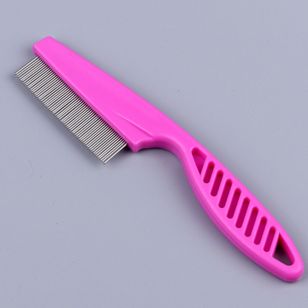 HKM-800979 Flea Comb for Dogs and Cats with Fine Stainless Steel Teeth, Available in Multiple Colors