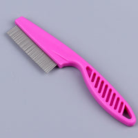 HKM-800979 Flea Comb for Dogs and Cats with Fine Stainless Steel Teeth, Available in Multiple Colors