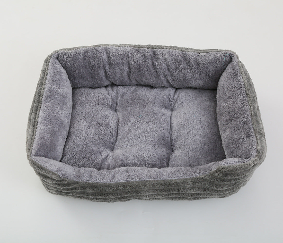 HKM-801427 Four Seasons Universal Pet Bed Candy Color Square Kennel Teddy Pomeranian Mat Cat Nest Pet Bed