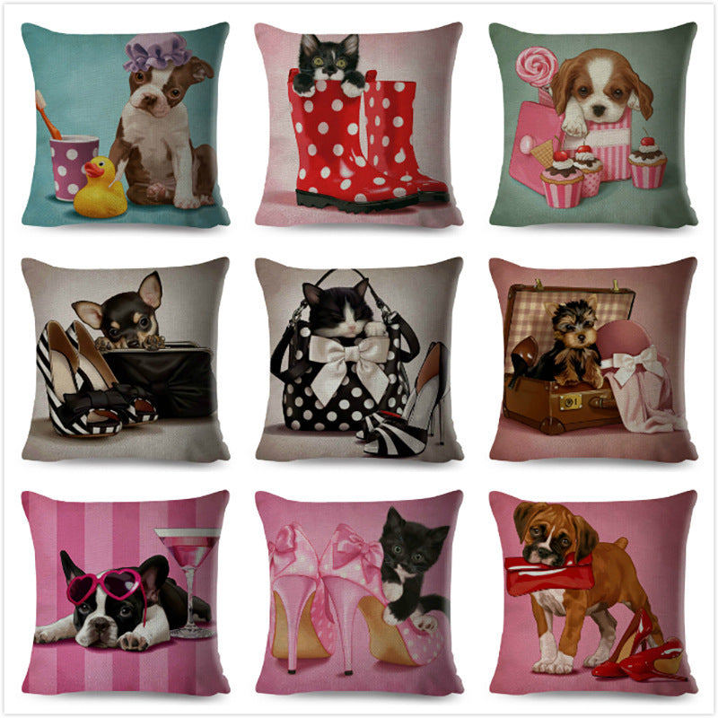 KTX-801427 Personalized Modern Digital Print Pillowcase – 45x45cm, Soft Polyester and PP Cotton Filling, Various Stylish Designs