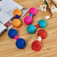 HKM-801491 Cat Supplies Sisal Dumbbell Ball Toy Color Mini