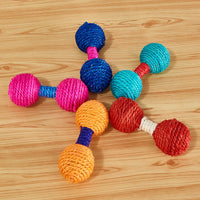 HKM-801491 Cat Supplies Sisal Dumbbell Ball Toy Color Mini