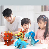 HKM-801619 Dinosaur Building Block Toy Set for Kids - Educational DIY Assembly Toy for Ages 6 and Up