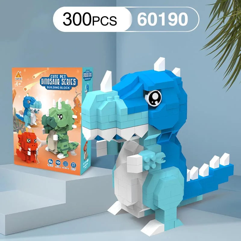 HKM-801619 Dinosaur Building Block Toy Set for Kids - Educational DIY Assembly Toy for Ages 6 and Up