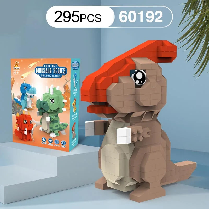 HKM-801619 Dinosaur Building Block Toy Set for Kids - Educational DIY Assembly Toy for Ages 6 and Up