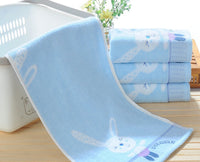 HKM-801619 Pure Cotton Cartoon Children’s Face Towel - Soft & Absorbent in Pink, Blue, Yellow - 25x50cm