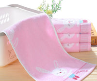 HKM-801619 Pure Cotton Cartoon Children’s Face Towel - Soft & Absorbent in Pink, Blue, Yellow - 25x50cm