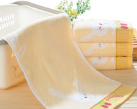 HKM-801619 Pure Cotton Cartoon Children’s Face Towel - Soft & Absorbent in Pink, Blue, Yellow - 25x50cm