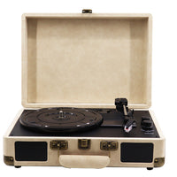 HKM-801747 Vinyl Record Player with Manual and Adapter, Compact Design for Home Use