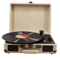 HKM-801747 Vinyl Record Player with Manual and Adapter, Compact Design for Home Use