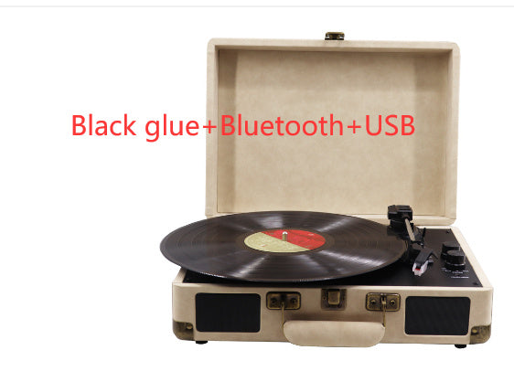 KTX-801747 Vinyl Record Player with Manual and Adapter, Compact Design for Home Use