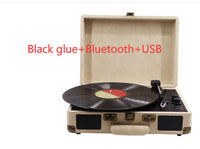 HKM-801747 Vinyl Record Player with Manual and Adapter, Compact Design for Home Use