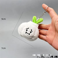 HKM-801875 Creative Cartoon Vegetable Plush Keychain - Funny Garlic, Green Onion, Ginger, Pepper Doll