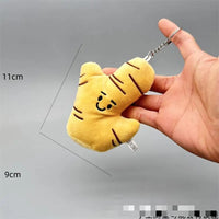 HKM-801875 Creative Cartoon Vegetable Plush Keychain - Funny Garlic, Green Onion, Ginger, Pepper Doll