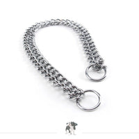 HKM-801875 Double Row Stainless Steel Dog Collar - Durable Design, 2.0x30cm & 3.0x50cm Sizes Available