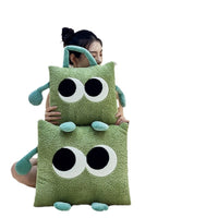 HKM-801939 Thickened Fleece-Lined Big Eyes Pillow and Quilt Combo - Various Colors Available