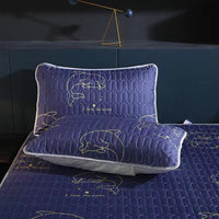 HKM-802003 Waterproof Anti-Mite Clip Cotton Pillowcase - Multiple Solid Color Options Available