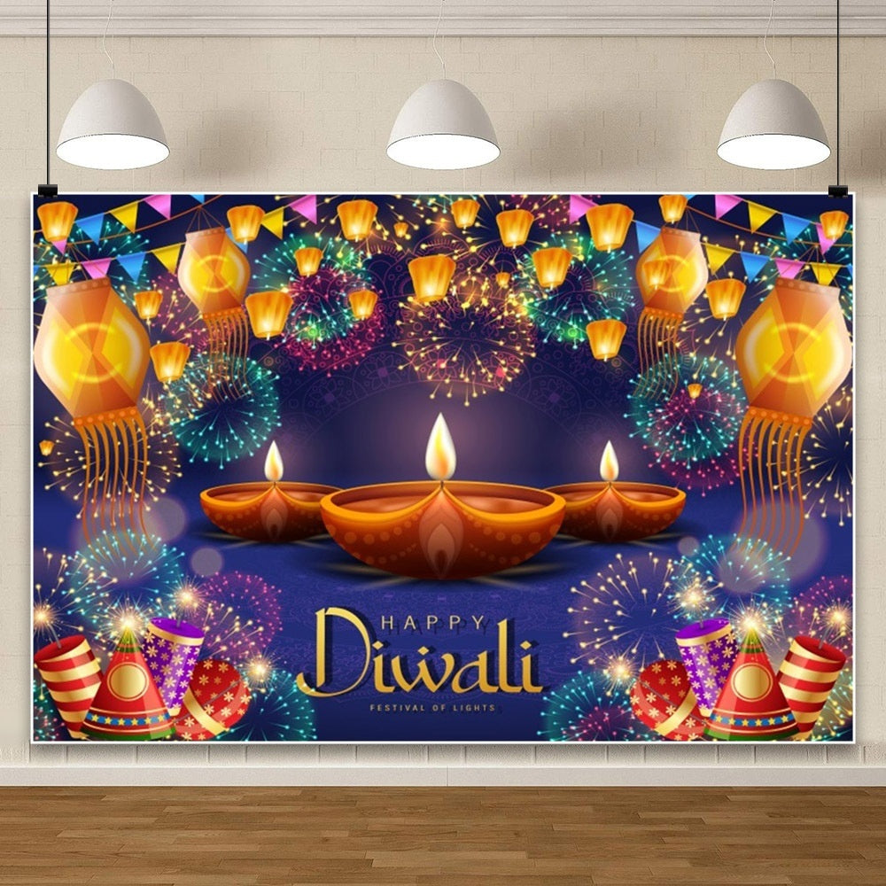 HKM-802131 Hanukkah Festival Scene Photography Background Cloth - 150 x 100 cm Vinyl