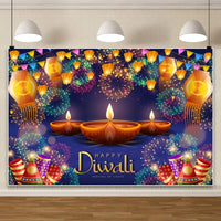 HKM-802131 Hanukkah Festival Scene Photography Background Cloth - 150 x 100 cm Vinyl