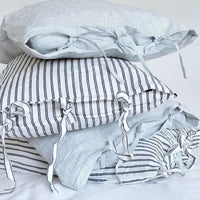 HKM-802195 Linen Washed Ramie Striped Pillow Case - 50cm x 75cm