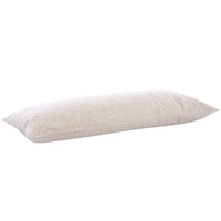 HKM-802195 Pure Linen Double Long Pillowcase - Solid White, Multiple Sizes Available