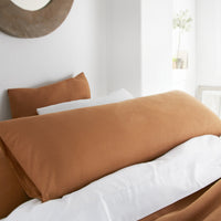 HKM-802195 Pure Linen Double Long Pillowcase - Solid White, Multiple Sizes Available