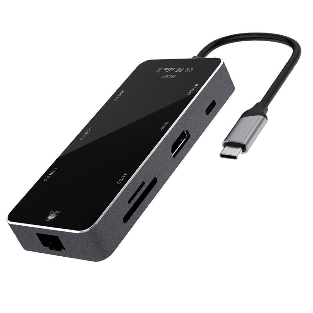 HKM-802451 7-in-1 Type-C Multi-Function Dock with HDMI, SD, TF, and USB3.0 Ports