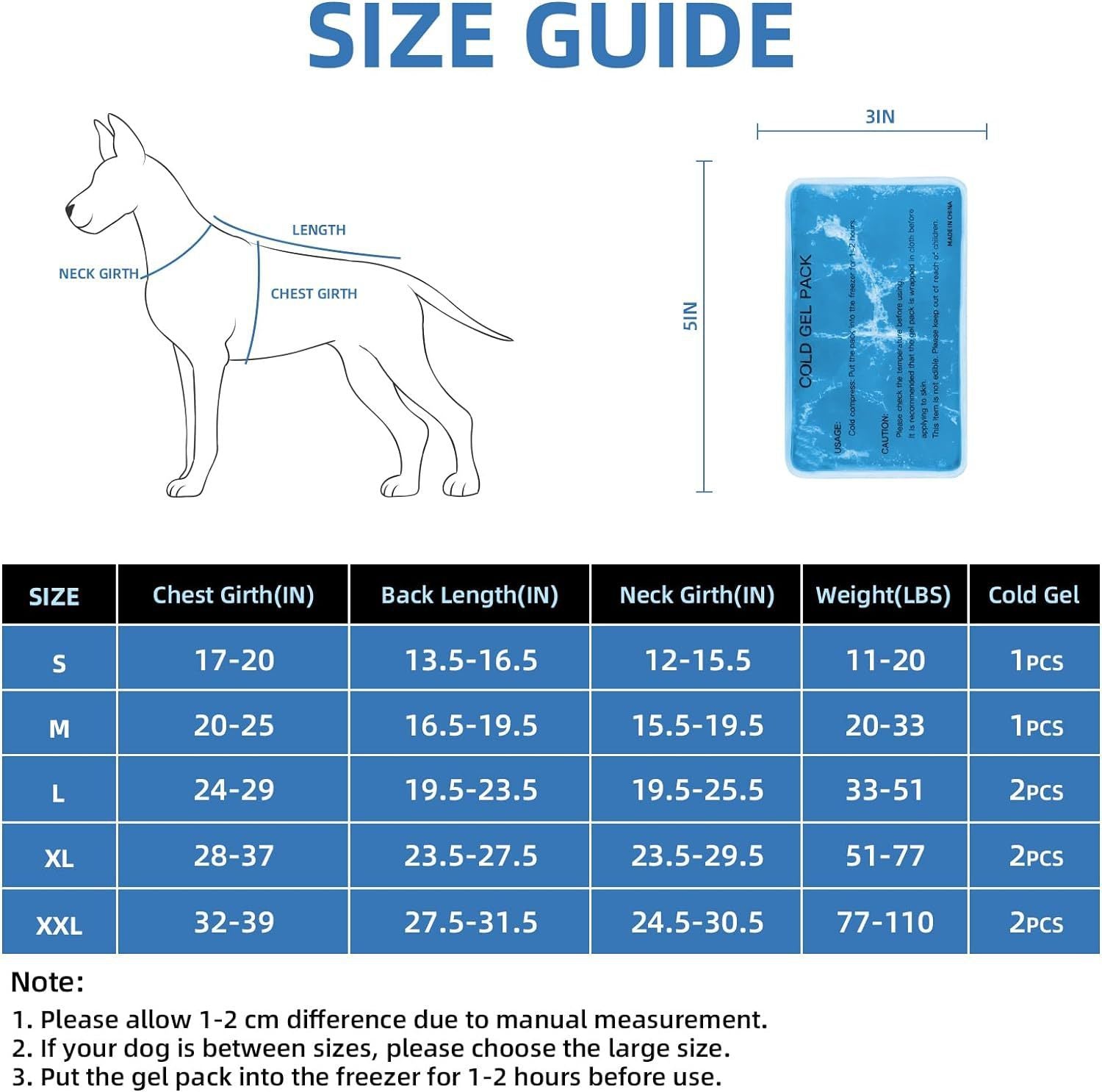 HKM-802451 Adjustable Gray Cooling Vest with Ice Pack for Dogs - Summer Pet Apparel in Multiple Sizes