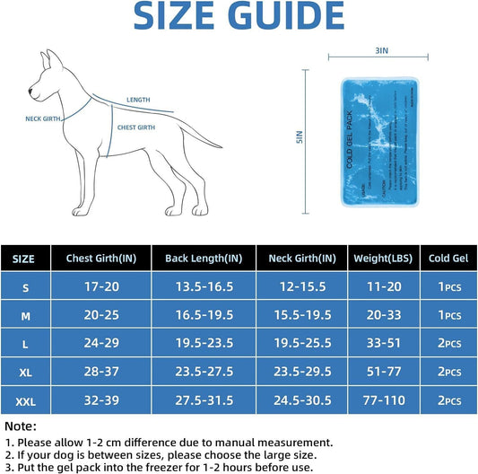 HKM-802451 Adjustable Gray Cooling Vest with Ice Pack for Dogs - Summer Pet Apparel in Multiple Sizes